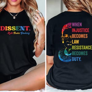 Cuando la injusticia se convierte en ley Png, Resistir Png, Mujer fuerte e independiente, Cita feminista PNG, Ruth Bader Ginsburg, Corte Suprema Notorious Rbg