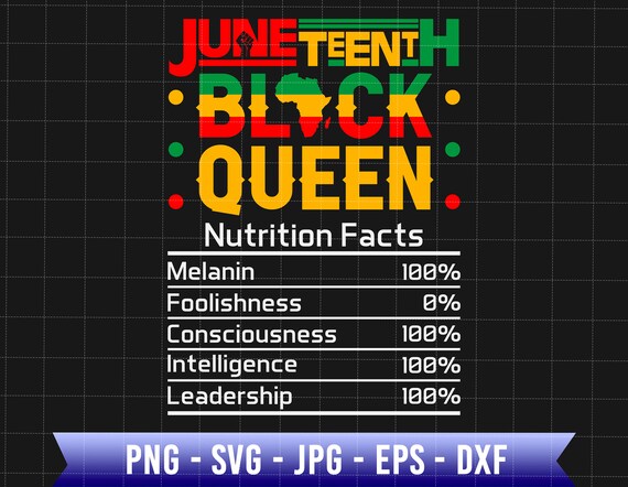 Juneteenth Black Queen Nutrition Facts Svg, Juneteenth Since 1865 Svg, Juneteenth Svg, Juneteenth The Real Independence, African American