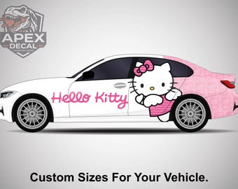 Hello Kitty-autostickers: vinyl wrap stripfiguur