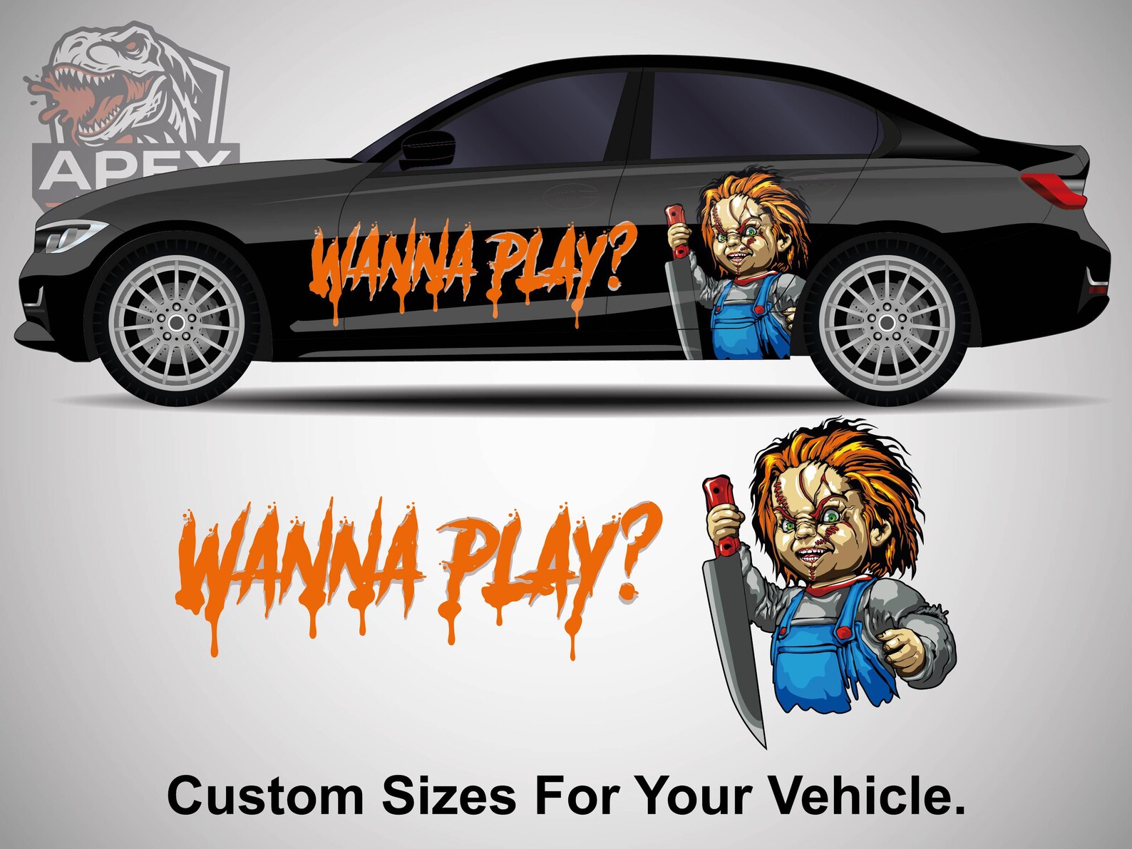 Chucky Car Sticker: Horror Movie Character Decor - Etsy