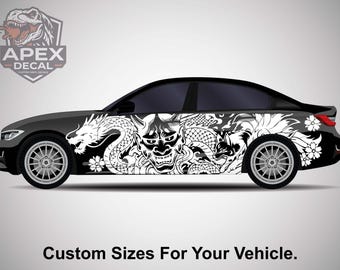 Sticker Japanse draken - vinyl grafische sticker Draco, sedan SUV-vrachtwagen - JDM aangepaste drakenkleurstelling