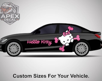 Hello Kitty-autostickers: vinyl wrap stripfiguur