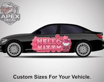 Hello Kitty-autostickers: vinyl wrap stripfiguur