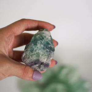 Piezas de fluorita arcoíris en bruto, cristal natural en bruto