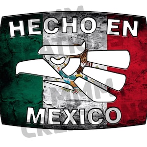 Hecho en Mexique avec drapeau PNG