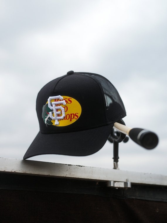 SF Giants Bass Pro Shop MLB Team Custom Embroidered Trucker Hat Fishing Baseball 3D Puff Bass Fishing Outdoors Streetwear Etsy