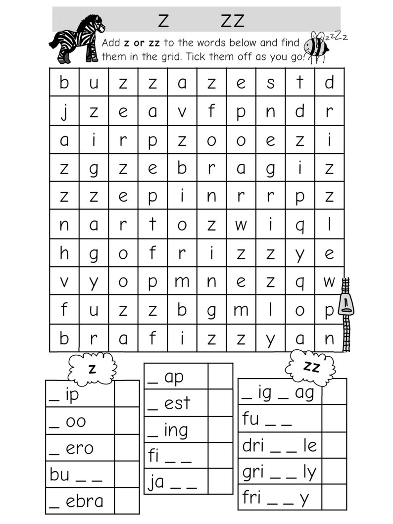 Phase 3 Phonics Book Word Searches Age 4 Digital Download - Etsy