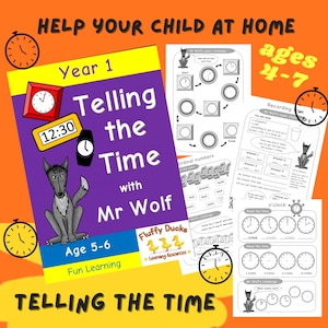 Telling the Time with Mr Wolf Year 1 Maths Measures Age 5+ Digital Download