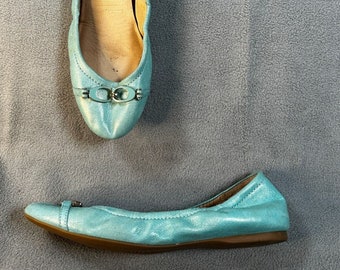 Vintage COACH zapatos de mujer 9.5 Hecho en Italia Diapositivas Sandalias de verano Mulas de cuero mocasines mujeres Fecha tacones de noche zapatillas