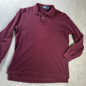 vtg RALPH LAUREN mens sweater Red M medium Luxury Pullover cotton Jumper Long Sleeve sweatshirt eco friendly spring clothing summer