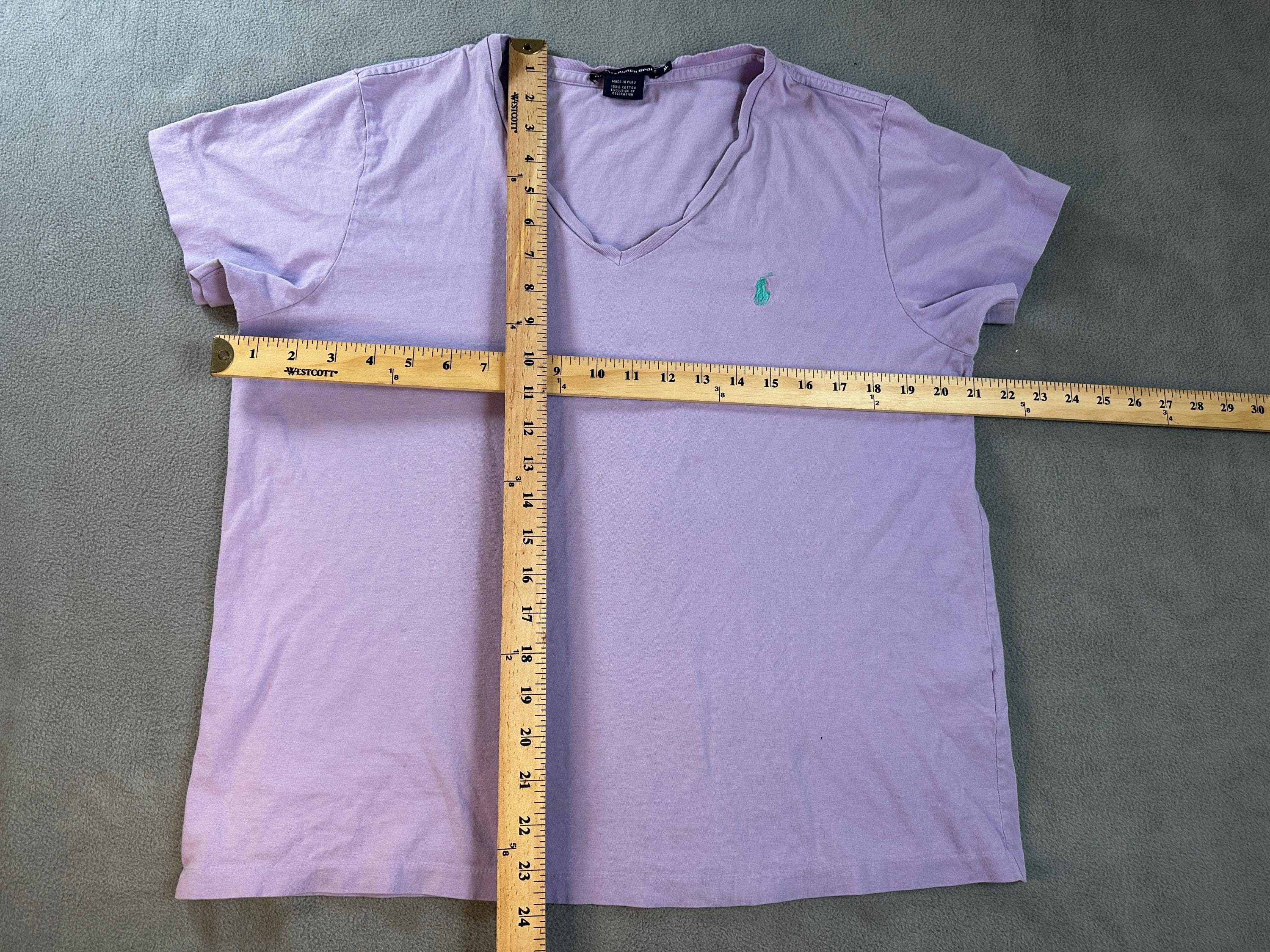 Tシャツ・カットソー POLO RALPH LAUREN Women Tunic Tops 211910158007 Purple Vtg RALPH LAUREN Womens Boxy Top XL Purple Tee T Shirt Lilac