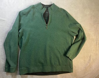 vtg TOMMY BAHAMA mens Polo Jumper double side long sleeve XL pullover Luxury 100 Cotton Extra Large longsleeve eco friendly spring clothing