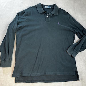 vtg RALPH LAUREN mens sweater Black Extra Large Luxury Pullover cotton Jumper Long Sleeve sweatshirt eco friendly spring clothing summer