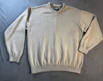 VTG TOMMY BAHAMA jersey de hombre beige 100 algodón jersey de manga larga sudadera de manga larga de lujo ropa ecológica primavera verano