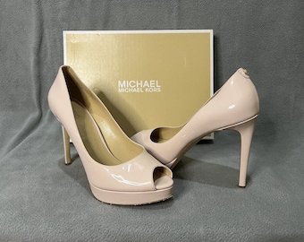 Scarpe vintage da donna MICHAEL KORS 9.5 Made in Italy in pelle con tacco 5" e plateau