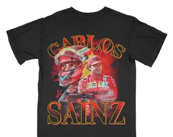 Carlos Saintz Vintage T-shirt | Formula 1 Ferrari racing tee