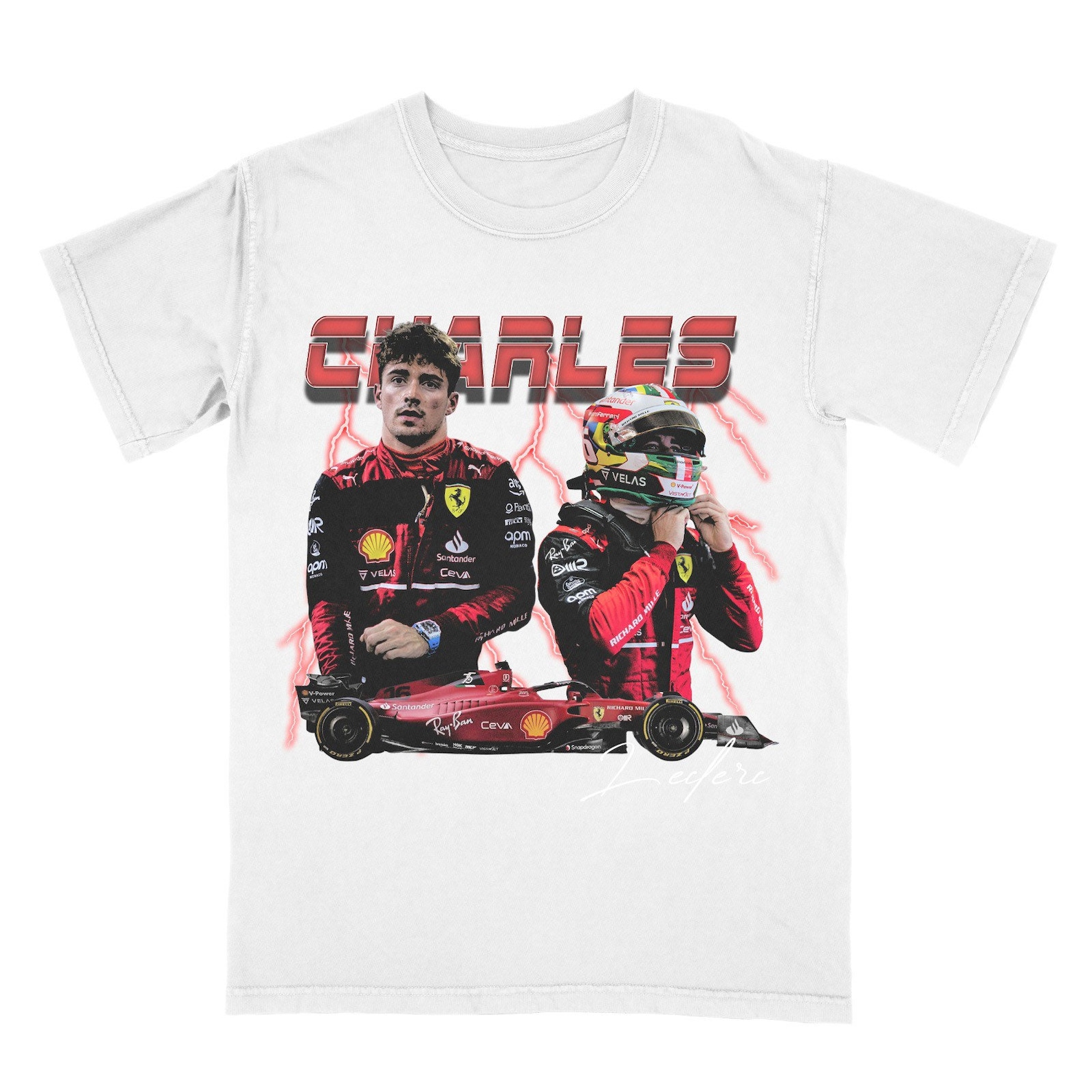 Ferrari Charles Leclerc Formula 1 Oversized T-shirt