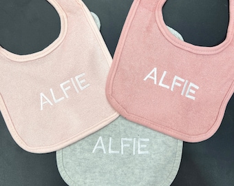 Personalised Baby Bib | Embroidered custom newborn baby bib | Kids Bib