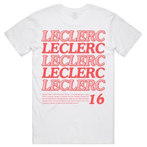 T-shirt vintage Charles Leclerc / Maglietta da corsa Ferrari / V2