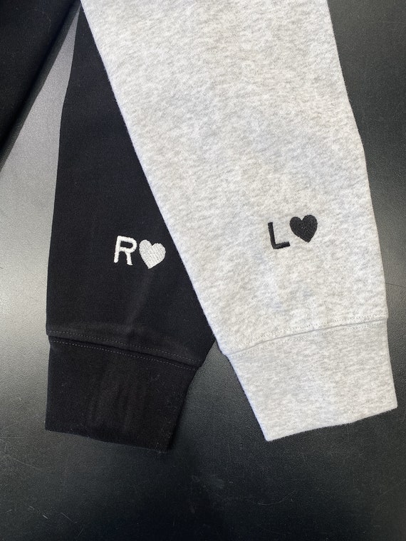 ADD ON: Embroidery Sleeve Cuff Personalised Initials New