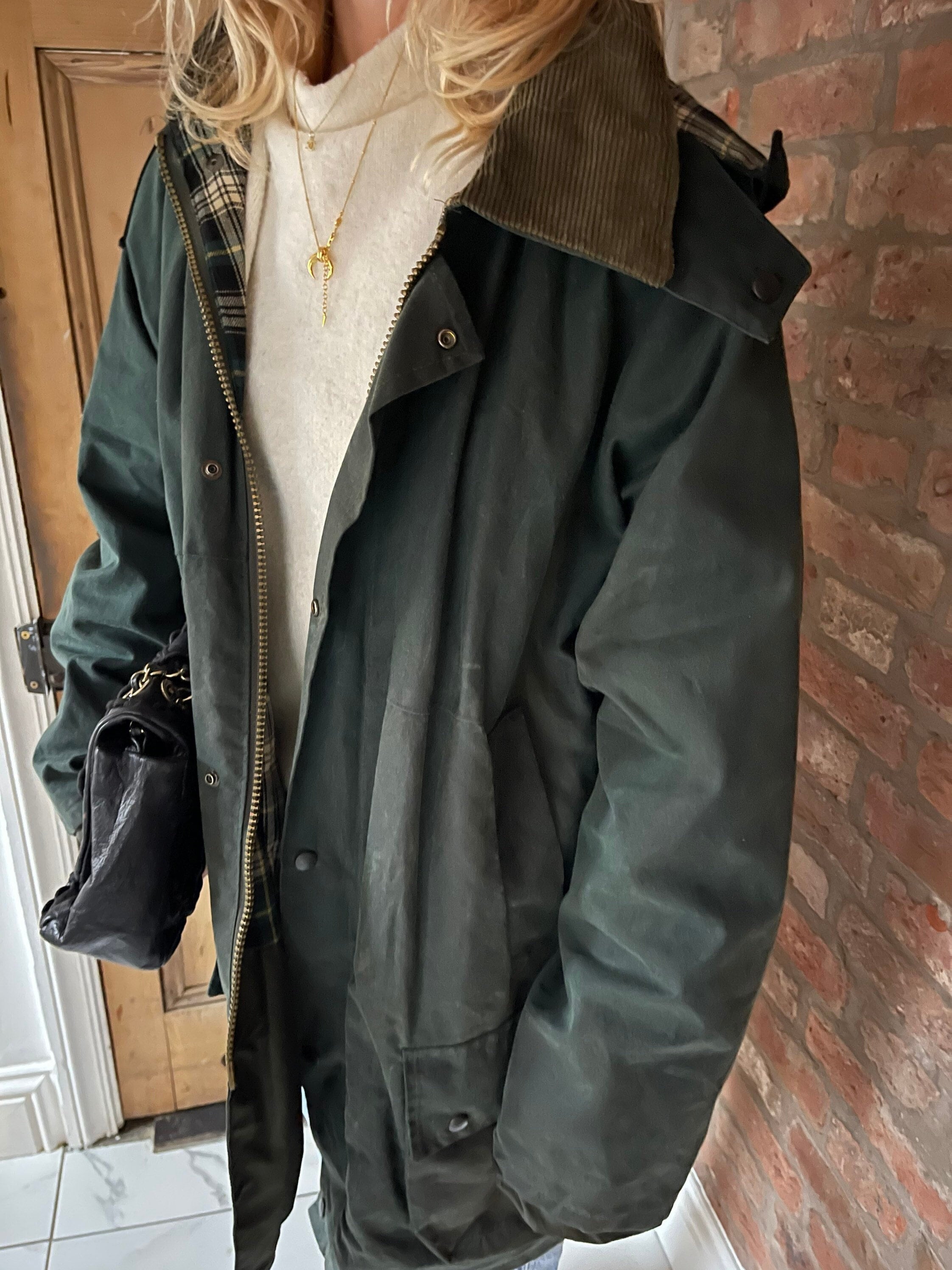 Vintage Waxed Jacket Green Jacket Parka Size XL Ireland