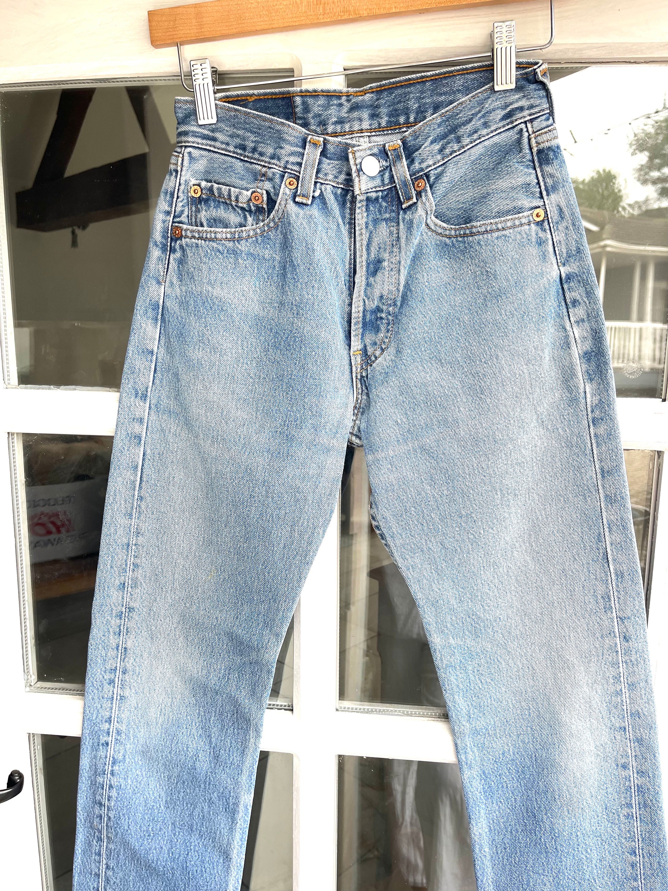 Vintage Levis 501 JEANS 90s High Waist Slim Straight Leg All Sizes