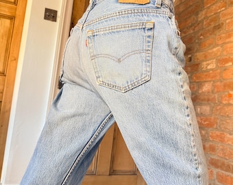 90’s  vintage    faded blue light wash  Made in USA 501    Levi  jeans   W32  , L32