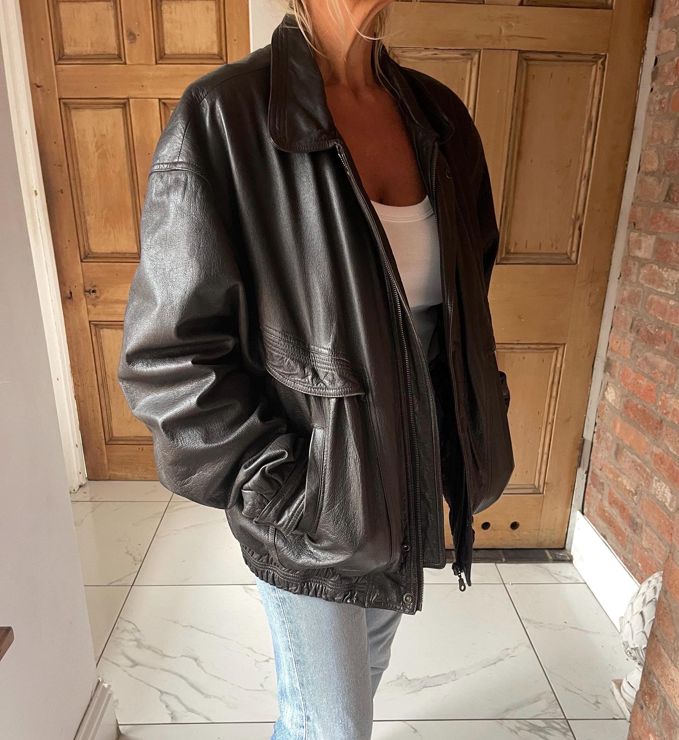 OLD GAP 00s〜 cow leather bomber jacket Gap Leather Jacket - Etsy