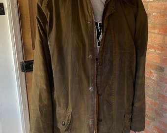 Vintage Classic Beaufort Barbour jas groene wax jas met warme poolvoering maat XL (3)