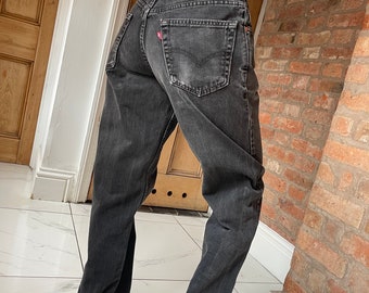 Taille 30, jambe 31 550 Levi Jeans, noir délavé vintage, coupe décontractée Levi Jeans F7