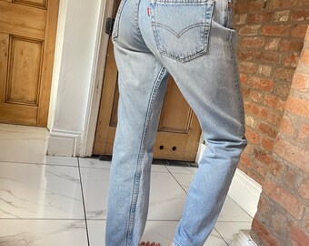 Taille 28 Bein 29 90er Jahre Made in 1996 501 Levi Jeans Vintage Fasd Blue Light Wash Levi Jeans Gerade Beine F24