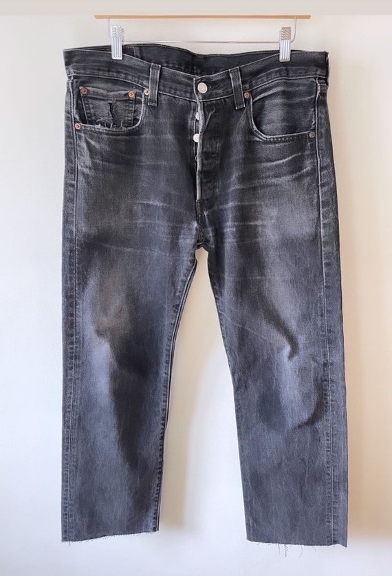 Black 90s Vintage Levi 501s Jeans Waist 