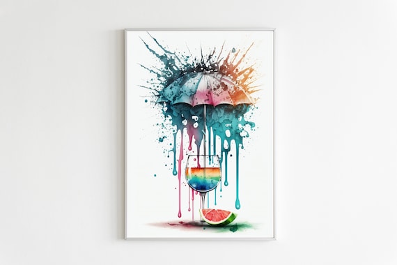 Cocktail Wall Art Poster | Preppy Room Decor For Teens | Trendy Y2K Room Decor | Dorm Room Essentials | Printable Art | Digital Download