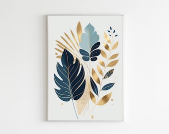 Botanical Wall Art Print | Neutral Wall Art Decor | Boho Flower Wall Art | Flower Market Print | Printable Art | Instant Digital Download