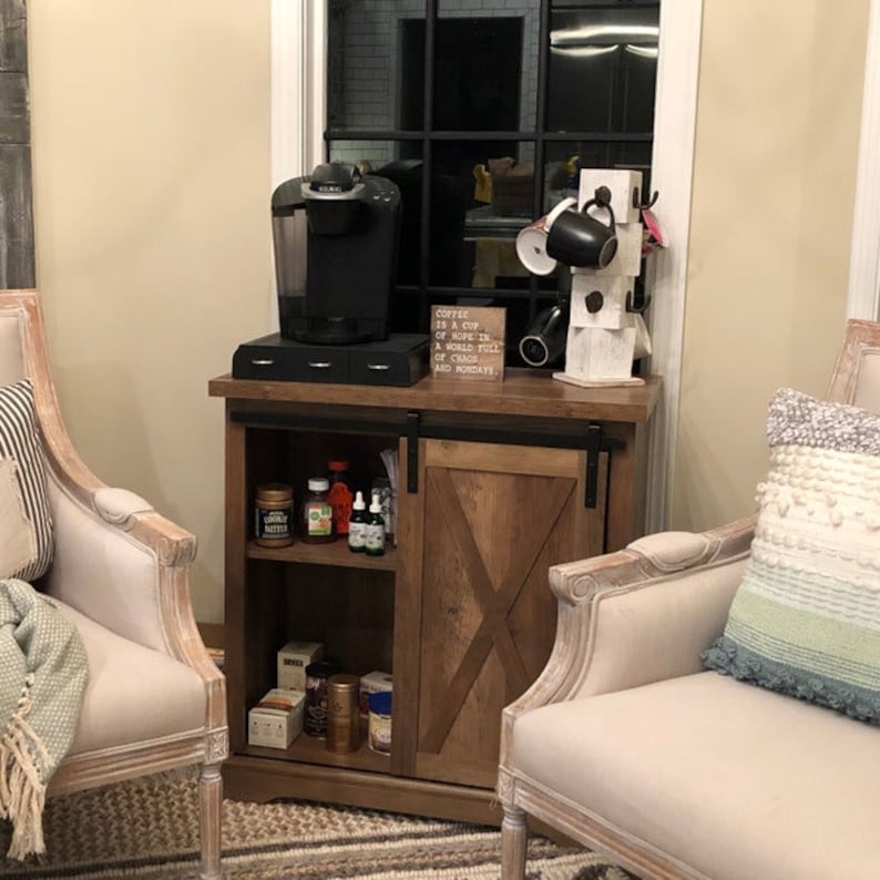 White Mug tree in coffee bar setting.  Display your mugs in style