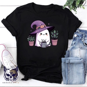 Ghost Plant Halloween ,Shirt, Ghost Plant Lady, Halloween Plants, Ghost Plant Lady, Ghost Plant Shirts, Plan With Ghost Shirt