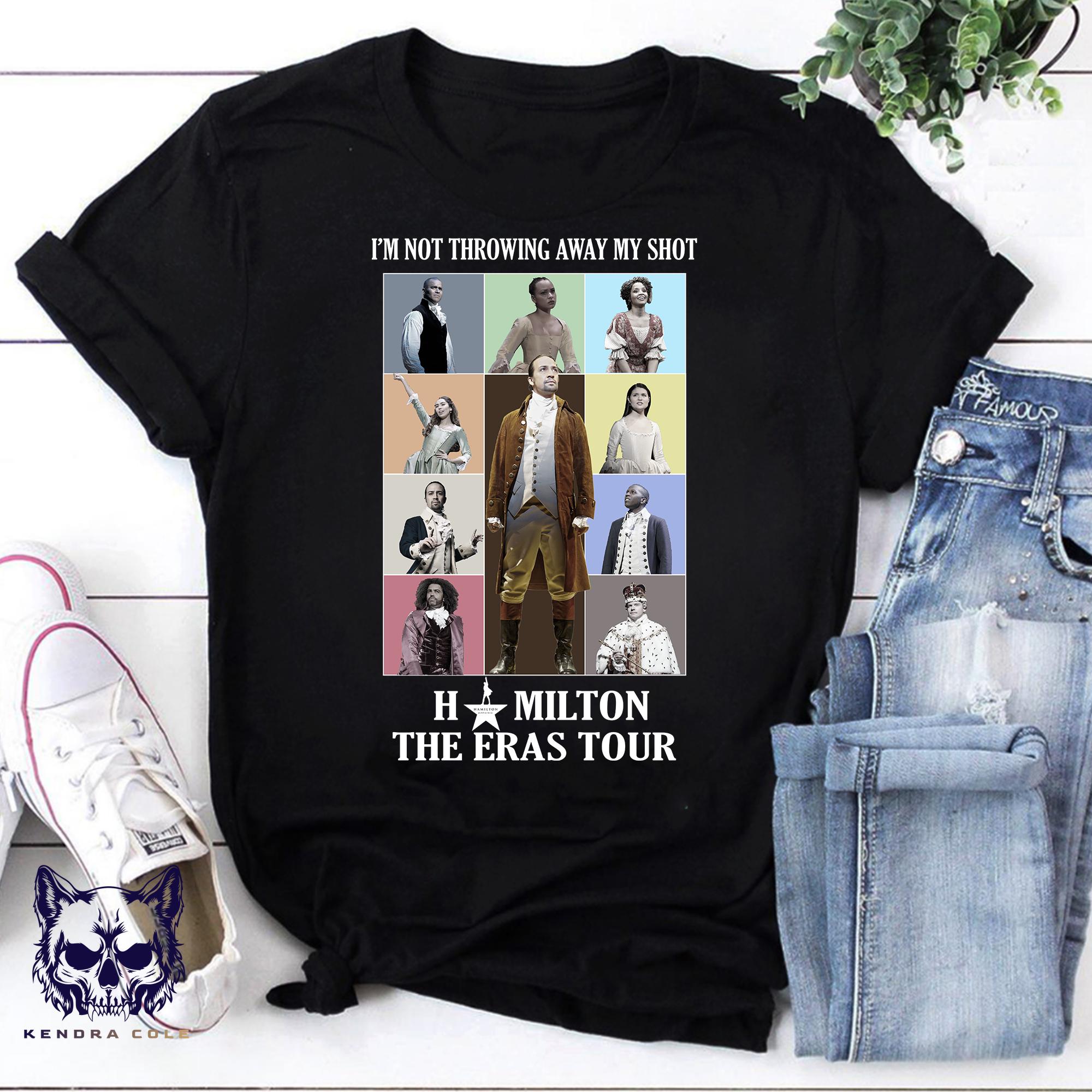 Hamilton Eras Tour Shirt - Broadway Musical Parodie T-Shirt, Ich werfe mein Shot-Shirt nicht weg, Lin-Manuel Miranda Theater Grafikgeschenk