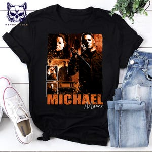 Michael Myers Horror Shirt – Vintage Halloween Movie Tee – Retro Slasher Film T-Shirt – Classic Scary Movie Gift for Horror Fans