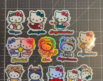 pegatina del gato del zodiaco