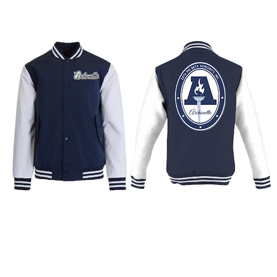 ZYA - Archonette Youth Varsity Jacket 1 – Navy With White Sleeves