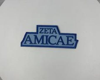Zeta Amicae - 4" Embroidered Iron Patch