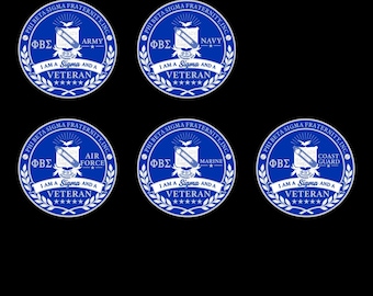Phi Beta Sigma Veteran Lapel Pin | Military Branch Greek Pin (PRE-ORDER)