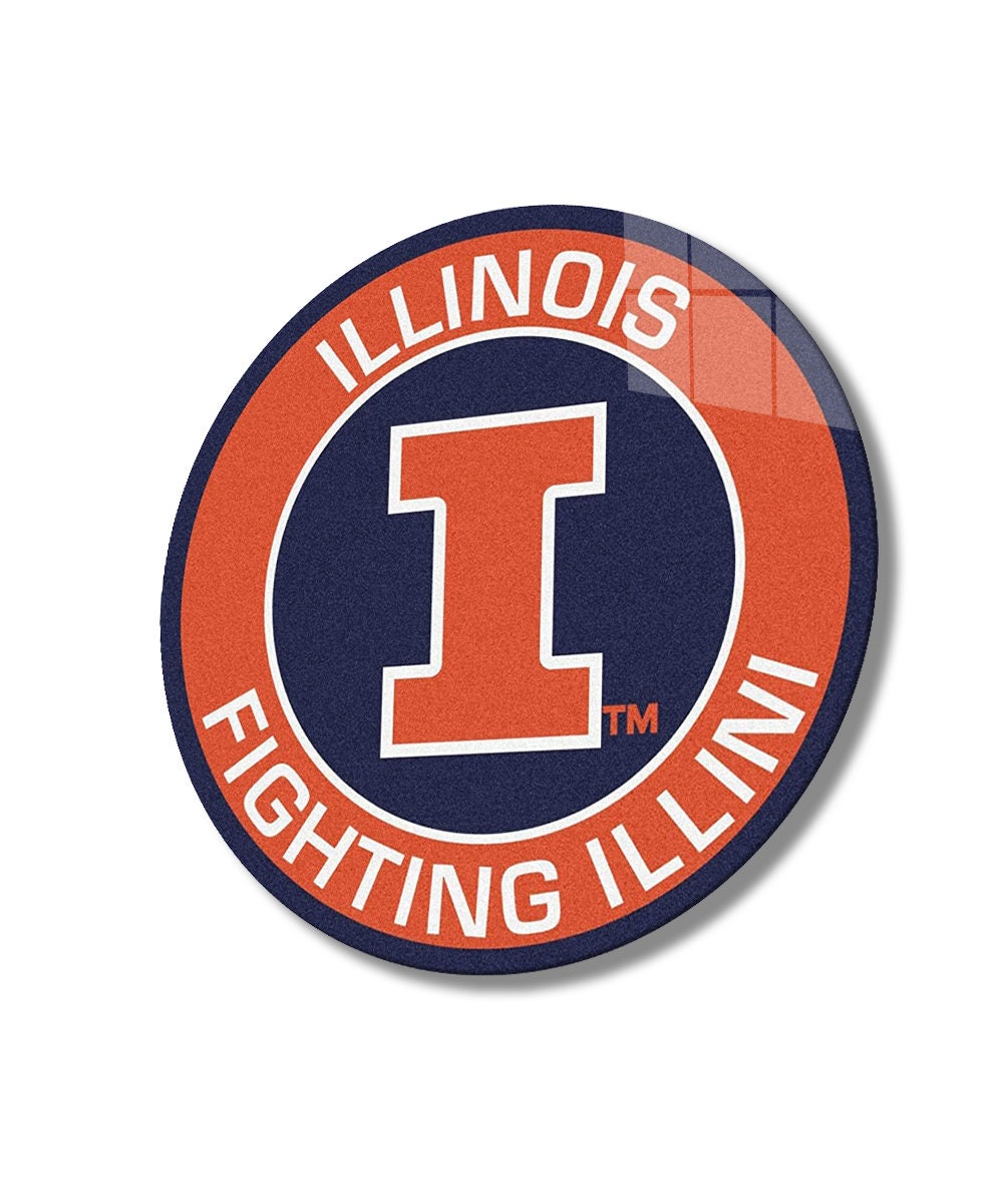 Illinois Fighting Illini Chief Illiniwek 4.5x4.5 in Metallic Decal –  Gameday Spirit Fanstore