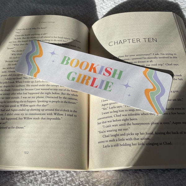 Bookish Girlie Bookmark- Handmade Bookmarks, Booktok, Bookworm Gift, Gifts for Readers, Bookish