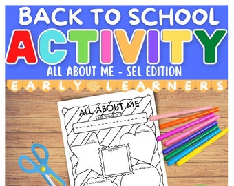 All About Me - SEL Edition | Back To School Activity For Early Learners