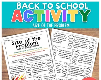 Size of Problem | Social & Emotional Learning Back To School Activity