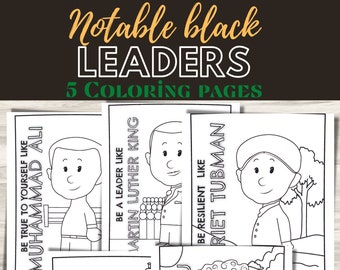 Notable Black Leaders Coloring Sheets - Black History Month