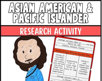 Asian American & Pacific Islander Heritage Month Research Project Activity | SEL