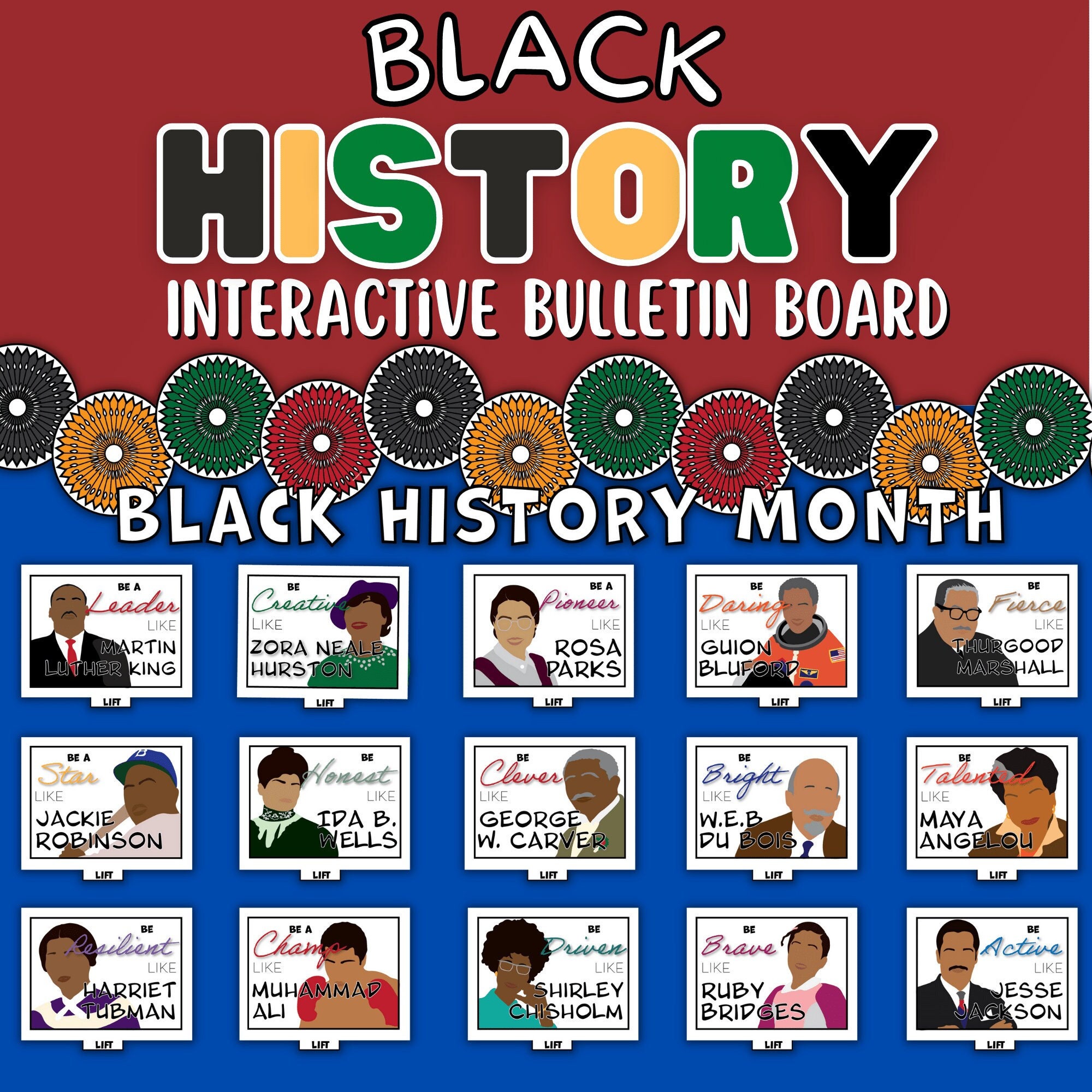 Black History Month Bulletin Board Interactive Posters Etsy