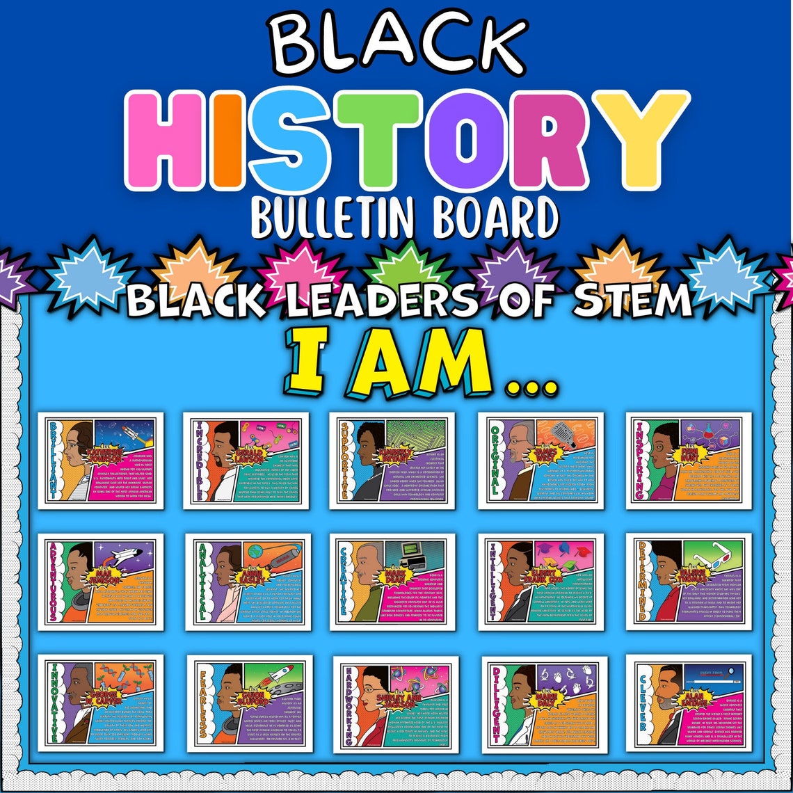 Black History Month - Black Leaders of STEM Bulletin Board - Etsy